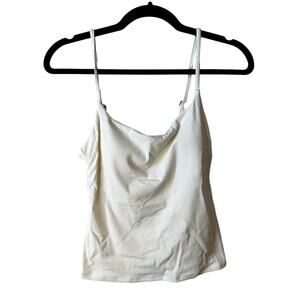 NWT Andie Swim Longline Rib Tank Swim Top White Size Medium